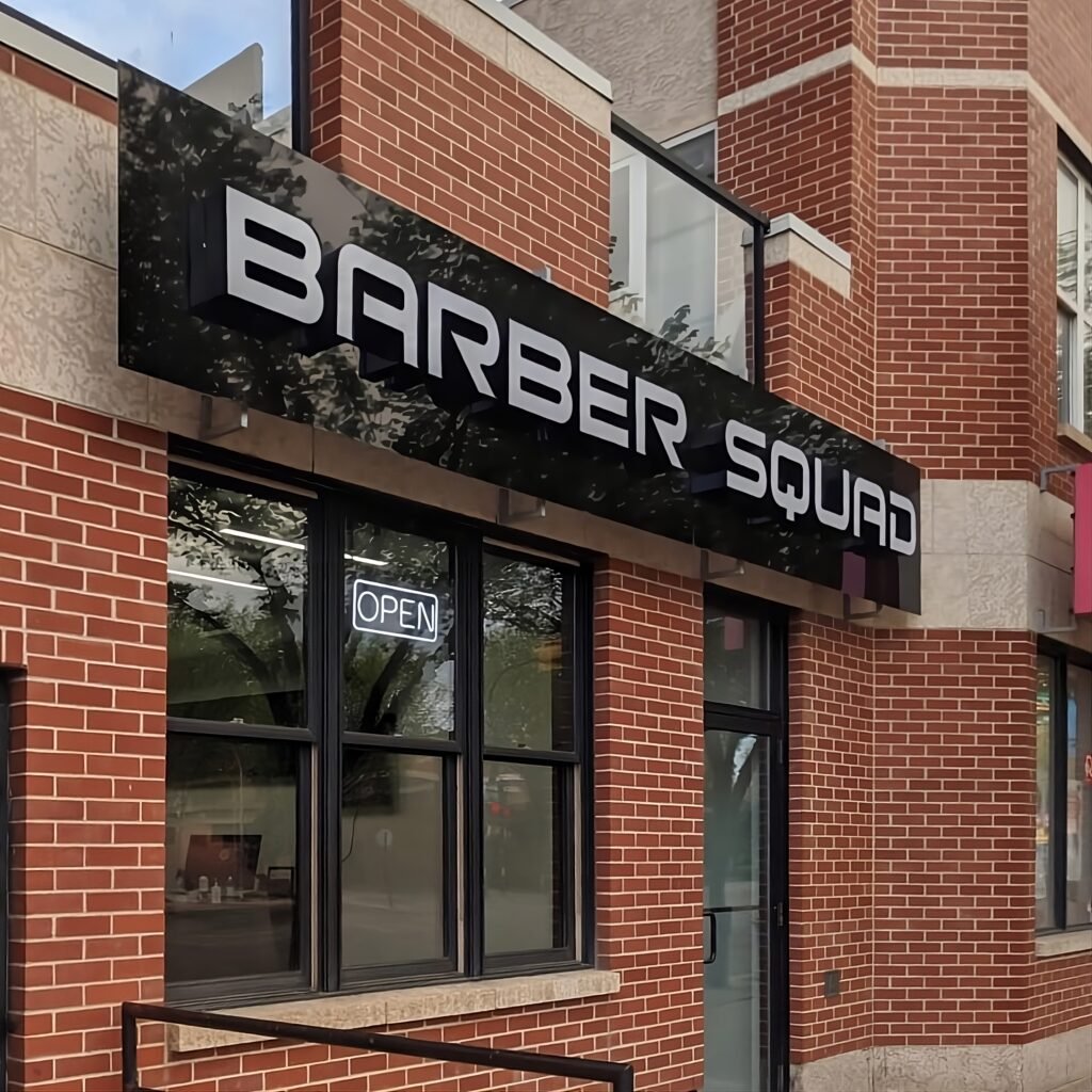 Barber Squad Front sign